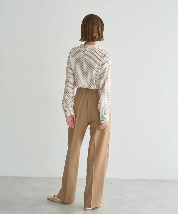 YECCA VECCA ジオメ柄ボウタイブラウス Ivory