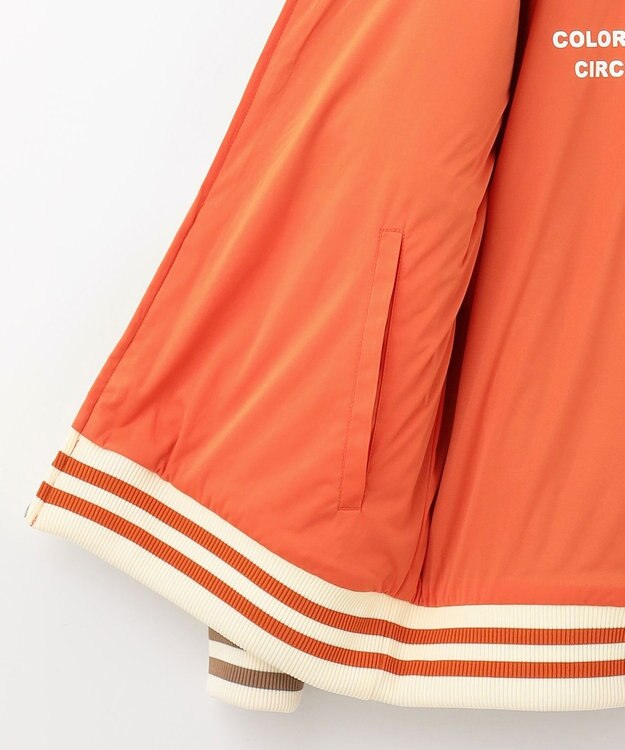 PW CIRCULUS 【WOMEN】【撥水/防風】リバーシブル ボア ジップアップ ブルゾン ベージュ×オレンジ