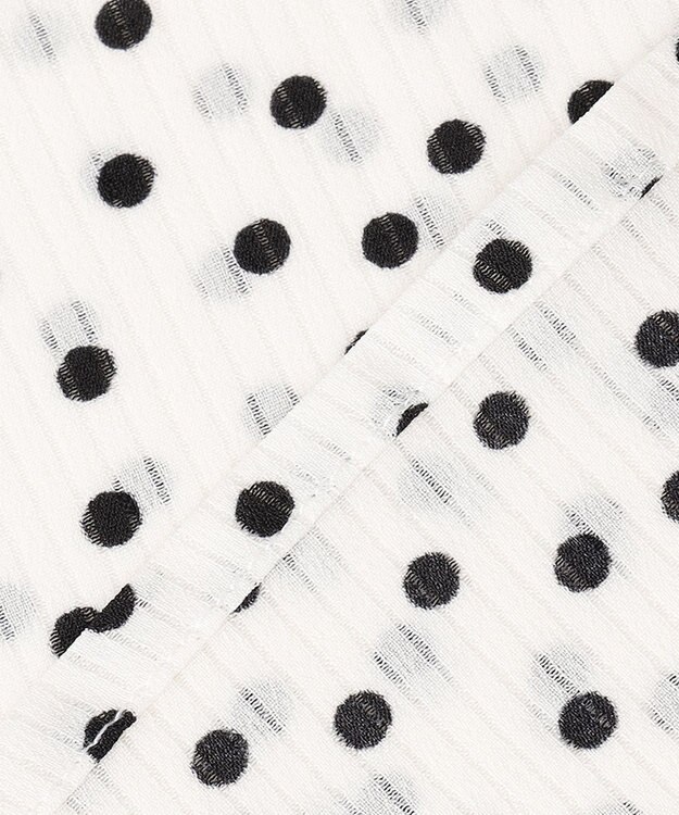 ANY SIS 【洗える】シアーストライプ ブラウス オフドット