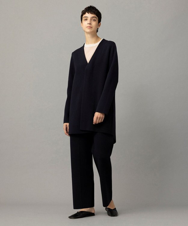 NAVE 【xNAVE】川上桃子コラボ ニットワイドパンツ ネイビー系