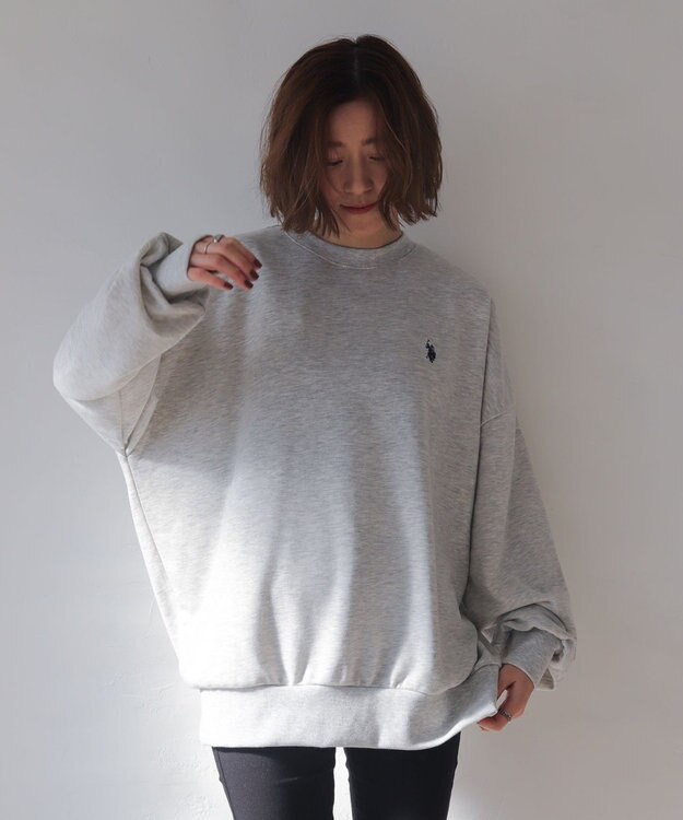 WEGO 【WEB限定/ユニセックス着用ITEM】別注USPOLOワンポイントPO 杢グレー