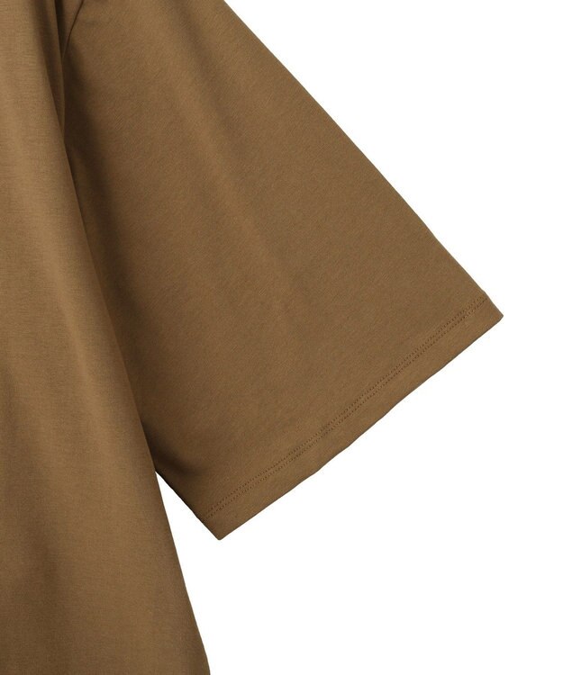YECCA VECCA 【UVカット】ワイドスリーブ箔プリントTee Dark Beige