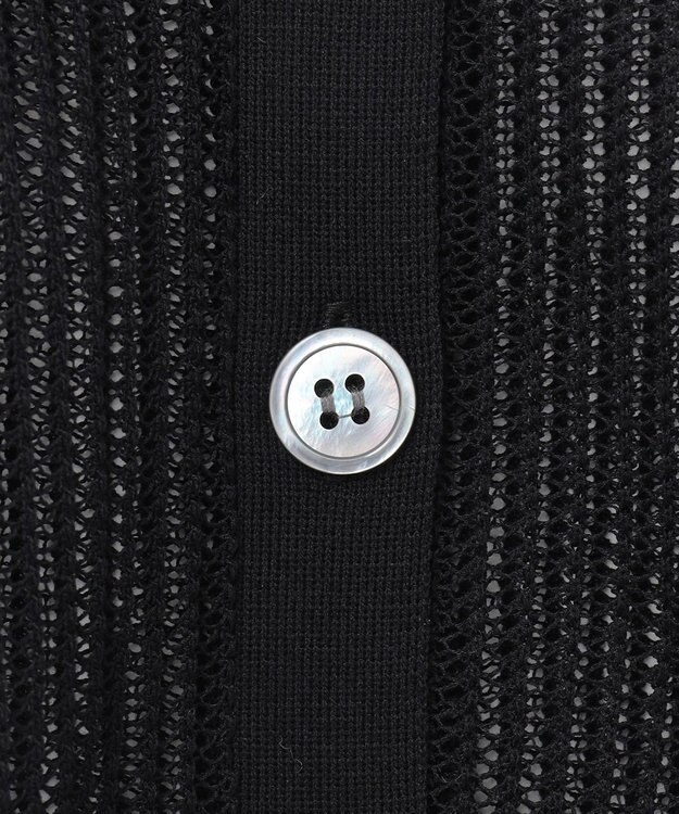 GRACE CONTINENTAL メッシュニットカーディガン ブラック