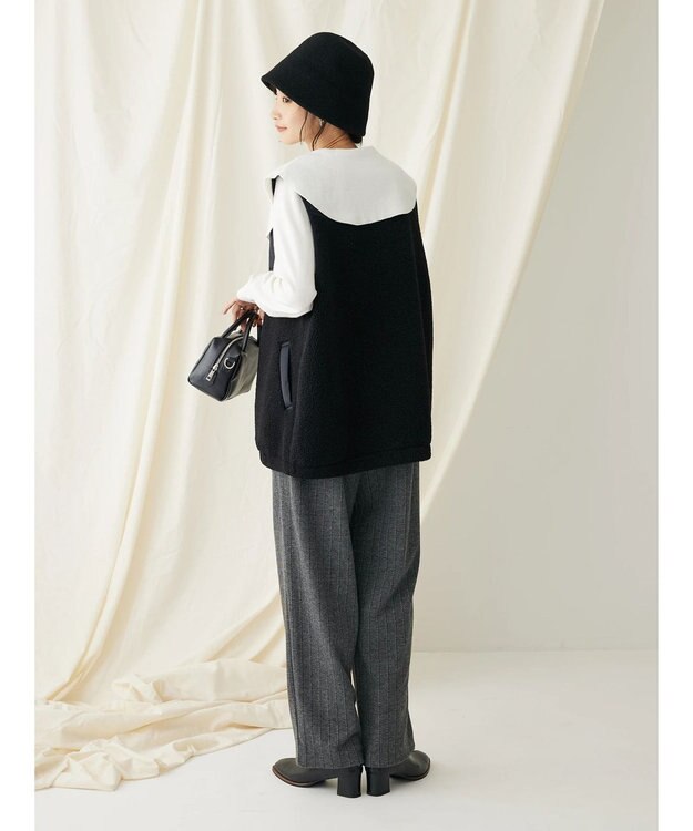 CRAFT STANDARD BOUTIQUE キルティングボア切替ベスト Dark Navy