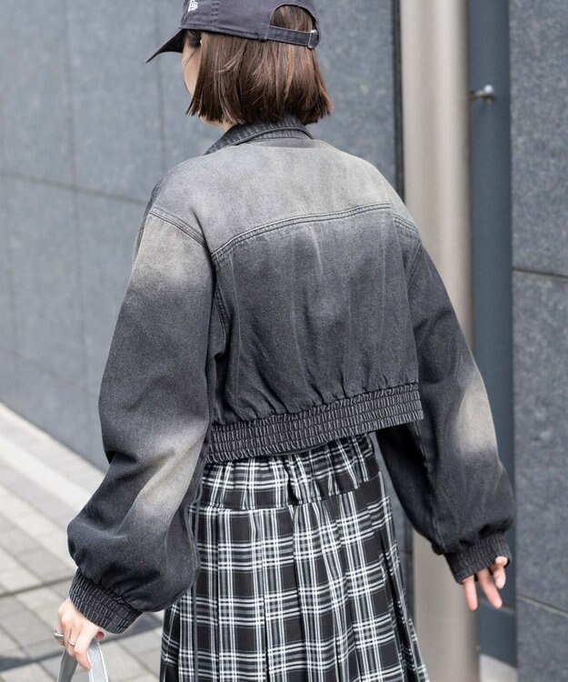 WEGO ヴィンテージウォッシュバイカージャケット ブラック