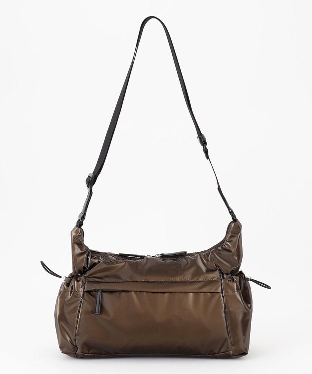 LA BAGAGERIE メタリックドロストポケット　ショルダーバッグ チョコ