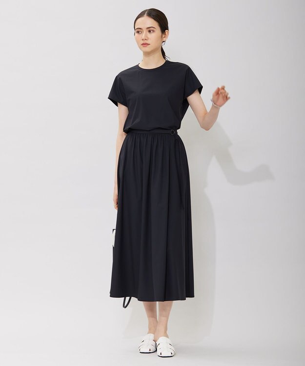 ICB 【接触冷感・UVカット・速乾・洗える】マットスキューバ 半袖プルオーバー ブラック系