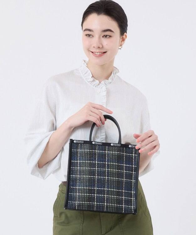 LeSportsac WOVEN MED DRAWST TOTE/マルチメッシュノワール マルチメッシュノワール