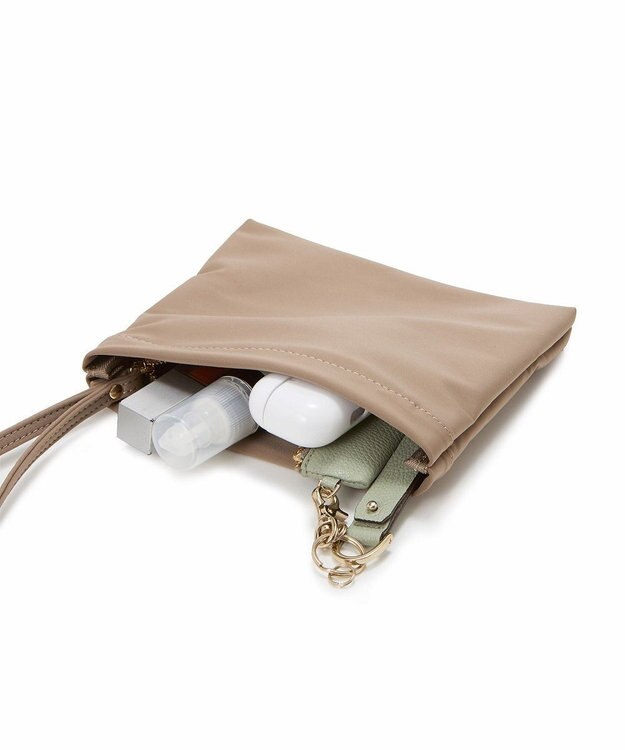 TOPKAPI 【TREASURE TOPKAPI】ネオプレン イントレチャート ワンハンドル ショルダー バッグ グレージュ