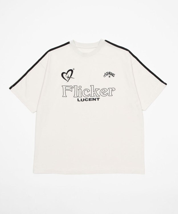 WEGO 【ユニセックス着用ITEM】スリーブラインロゴBIG　T（SS） オフホワイト