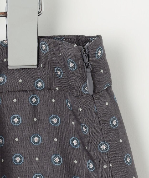 J.PRESS LADIES L 【洗える】ジオメトリックプリント スカート グレー系5