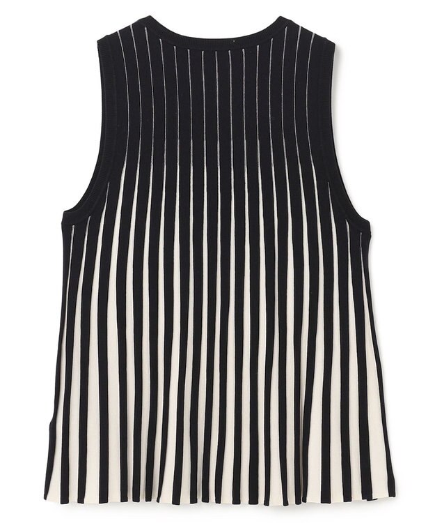 JOSEPH 【洗える】ストライプ　タンクトップニット Oyster White/ Black