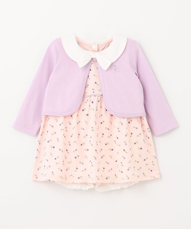 組曲 KIDS 【80-90cm】Tulips Shower ワンピース ベビーピンク系5