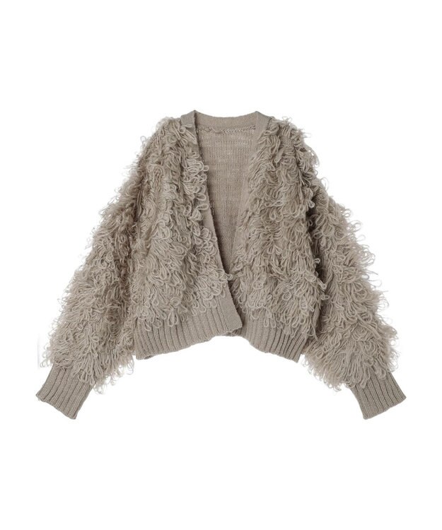 Green Parks ・Ｐｅｔｉｔ　Ｆｌｅｕｒ　ループニットカーディガン Gray