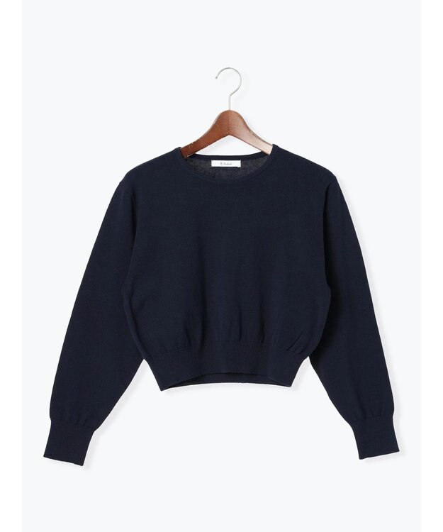 Te chichi コンパクトクルーネックニット【AOYAMA FASHION ASSOCIATION × Te chichi】 ネイビー