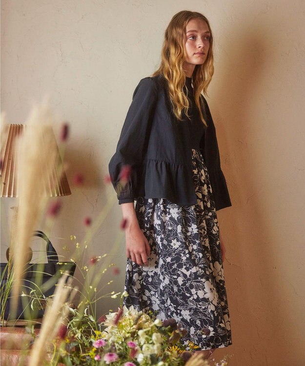 TOCCA 【洗える】CHANDELIER KNIT DRESS ニットドレス ネイビー系