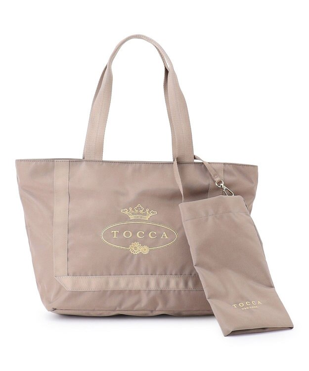 TOCCA 【A4サイズ対応・サスティナブル素材】RAINY WAY 2SET BAG レイントートバッグ ベージュ系