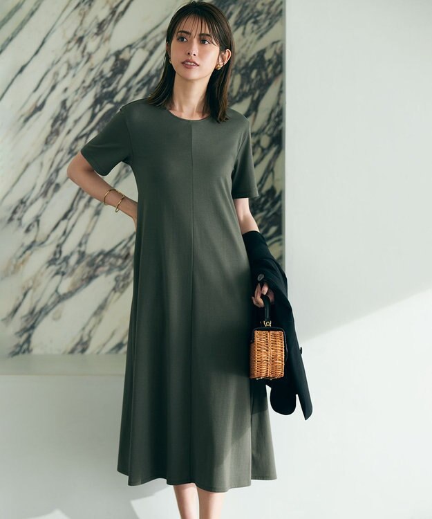 23区 【STORY7月号掲載】リネンレーヨンストレッチ ダブル ジャケット ブラック系