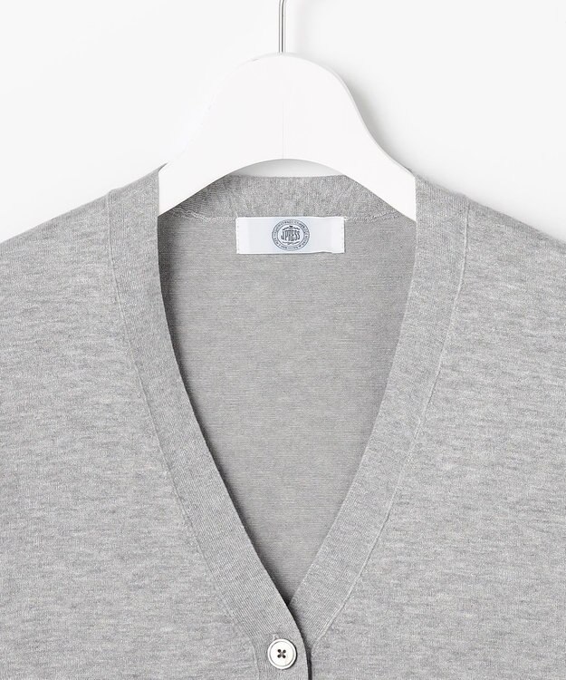 J.PRESS LADIES L Vis/Peスパーク ニット カーディガン トップグレー系