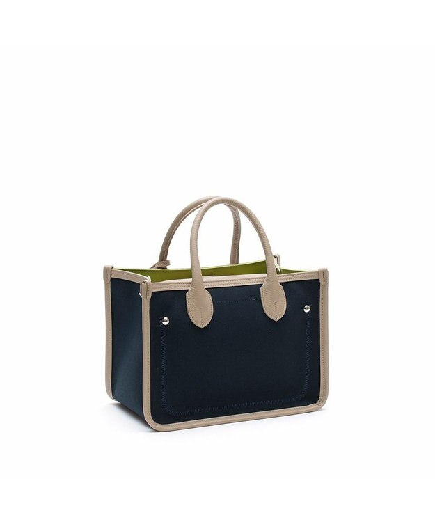 A.D.M.J. 【ファブリック】オフィサー/イタリアンファブリックヘリ巻きトートS ネイビー