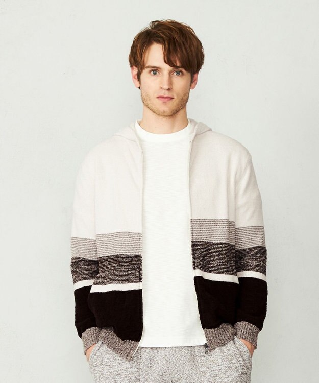 JOSEPH ABBOUD MOUNTAIN 【SPACE／UNISEX】ベアフリース パーカー ダークブラウン系2