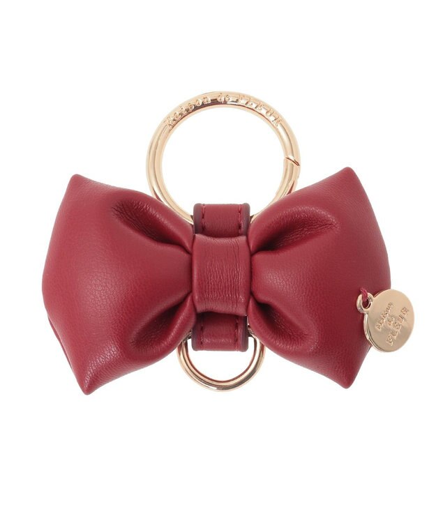 Maison de FLEUR ボリュームリボンキーリング Red