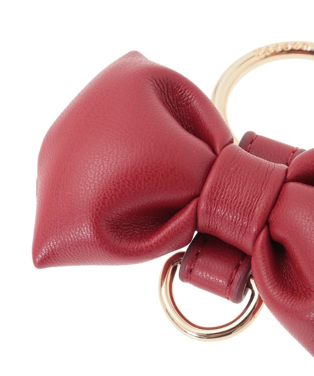 Maison de FLEUR ボリュームリボンキーリング Red