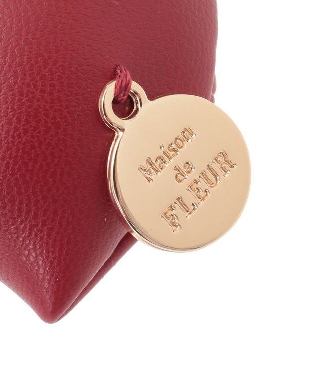 Maison de FLEUR ボリュームリボンキーリング Red