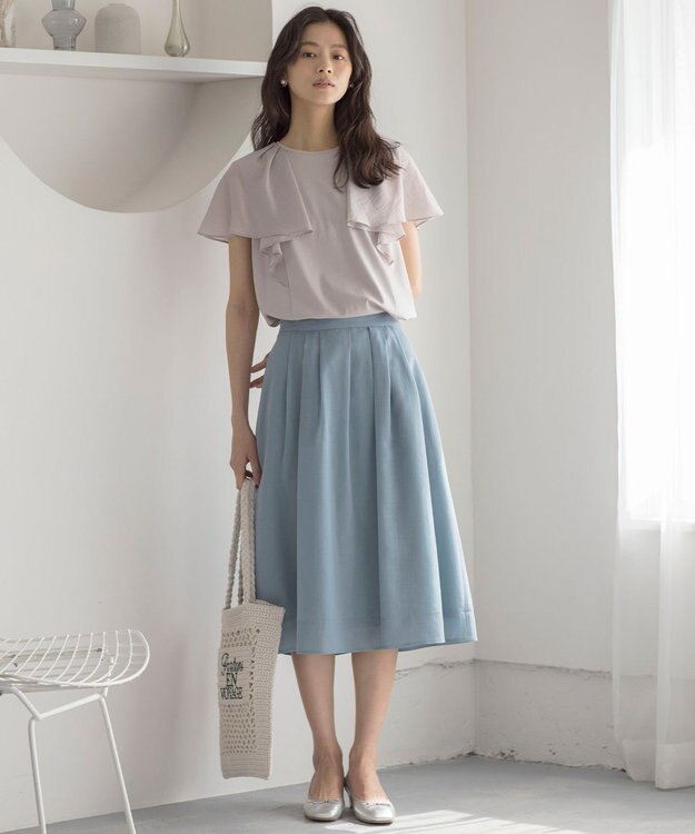 組曲 コットンポンチケープライク ブラウス ピンクベージュ系