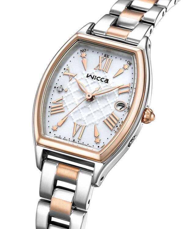 CITIZEN 【大人かわいいトノー型ウオッチ】ソーラーテック電波時計 KS4-031-11 シルバー