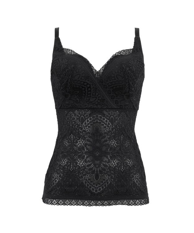 BRADELIS New York 【BRADELIS Me】 Perfumyプラスブラキャミ25A1 ノンワイヤー 補正下着 カップ付き ブラトップ バストアップ ブラック