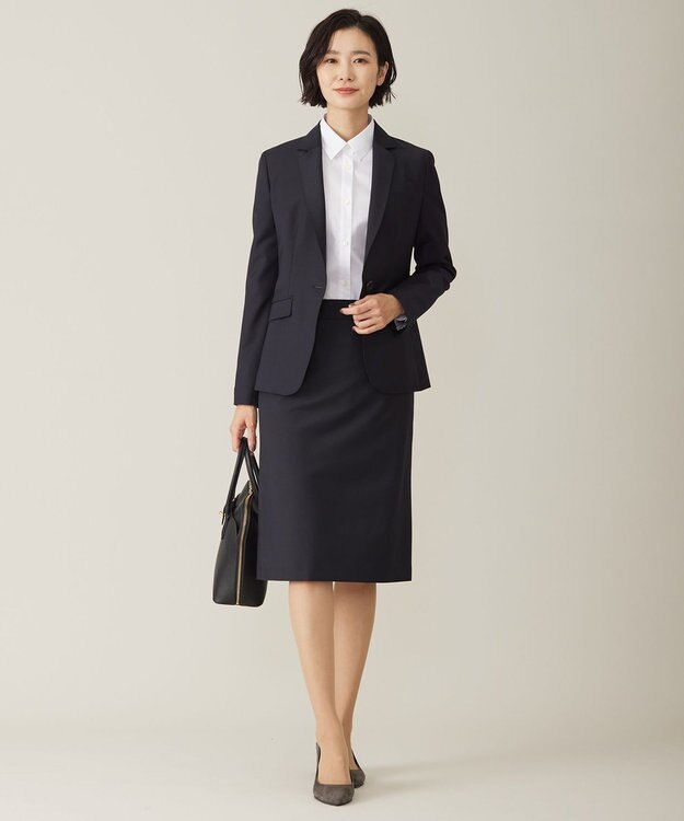 J.PRESS LADIES S 【セットアップ対応】BAHARIYE SOLID テーラード ジャケット ネイビー系