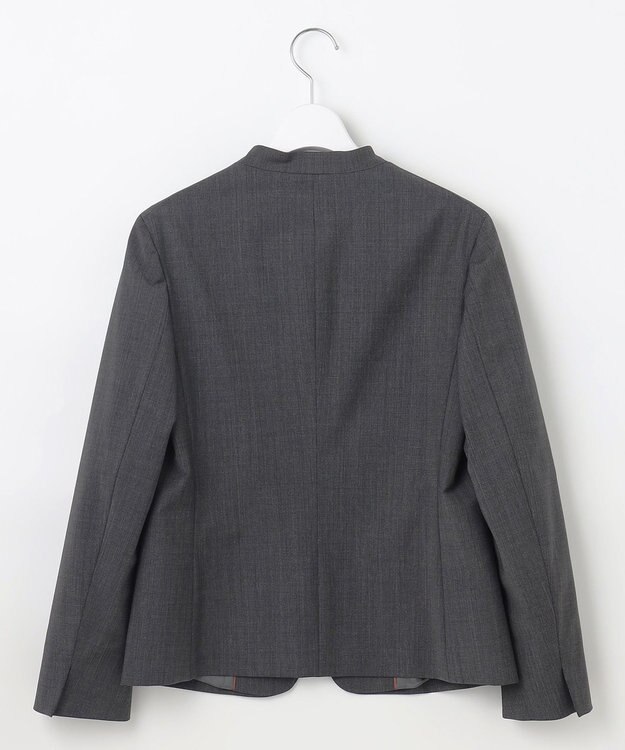 J.PRESS LADIES S 【セットアップ対応】BAHARIYE PINHEAD ノーカラー ジャケット グレー系