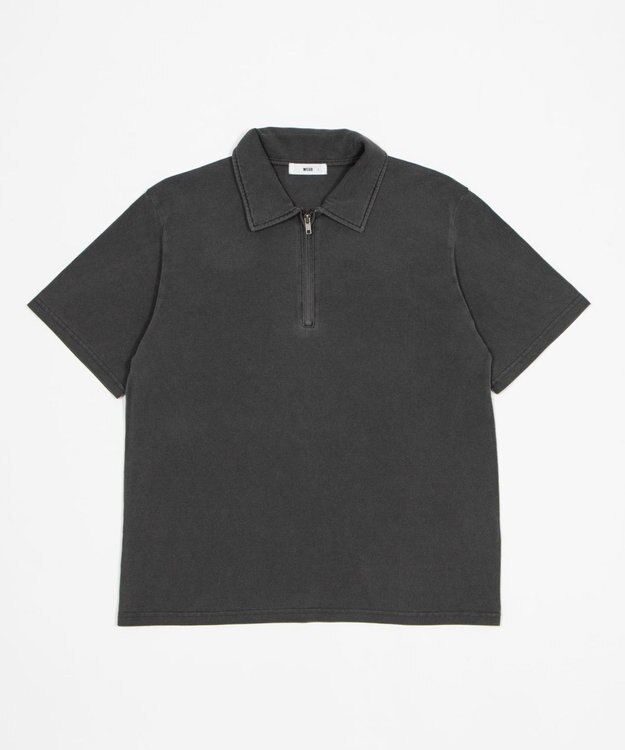 WEGO 【ユニセックス着用ITEM】ブリーチカノコハーフZIPポロ（SS） ブラック