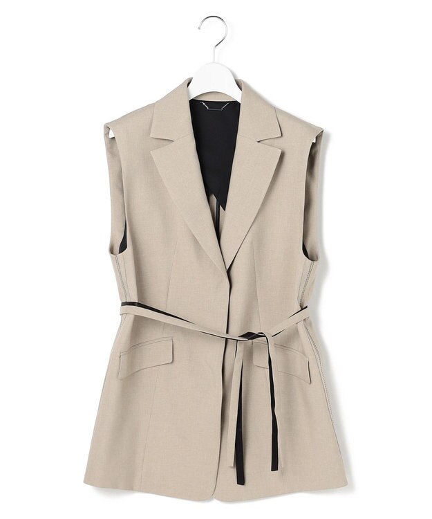 ICB L 【WEB＆一部店舗限定】SerikaWorsted  テーラードジレ ベージュカーキ系