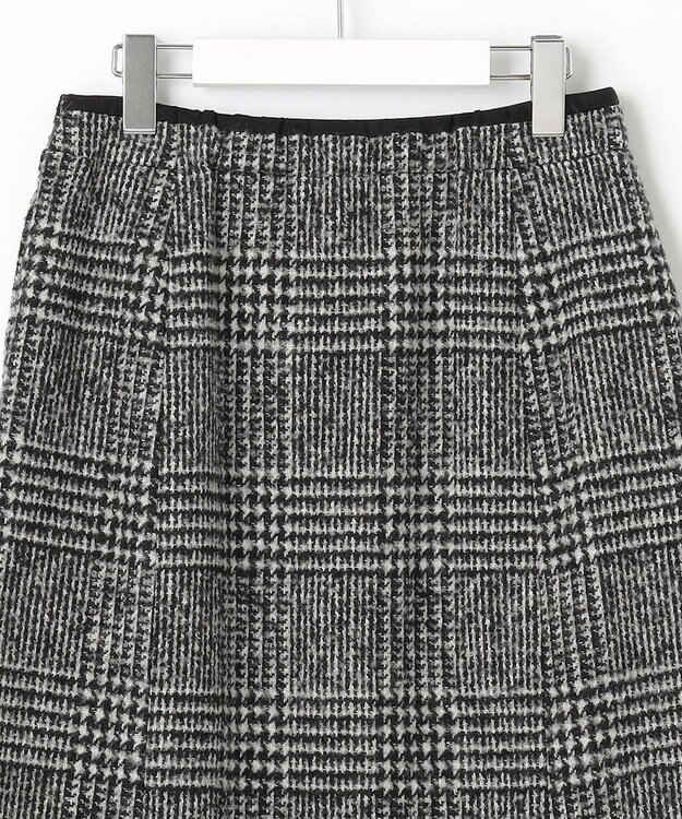J.PRESS LADIES ウールシルクツイードグレンチェック スカート モノトーン系3