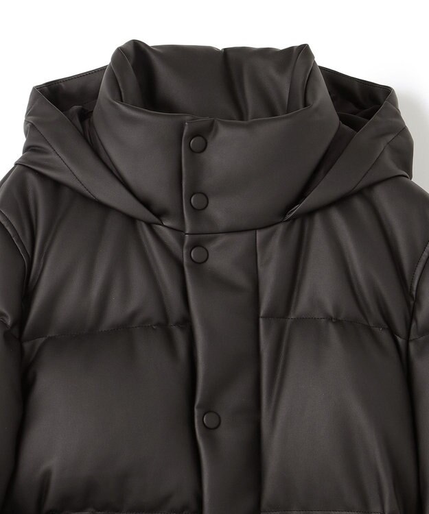 JOSEPH HOMME シンセティックレザー　ダウンコート ブラック系