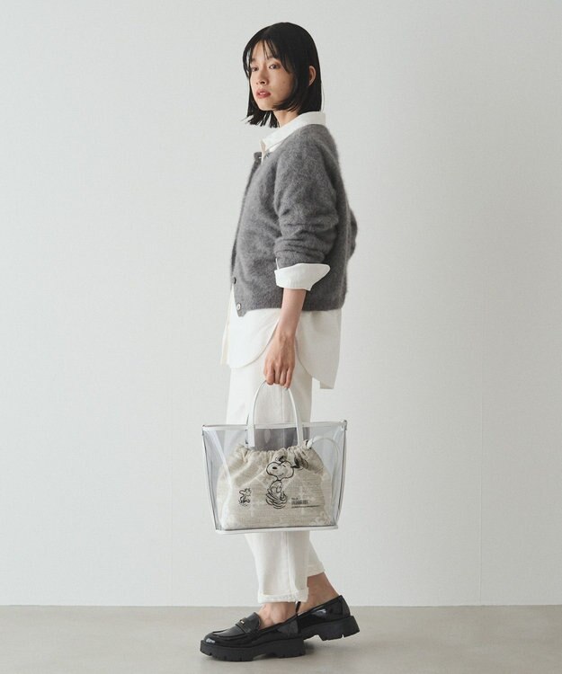 russet 【PEANUTS×russetコラボ第三弾】クリアトート×巾着セットバッグ(CE-1592) Tweed