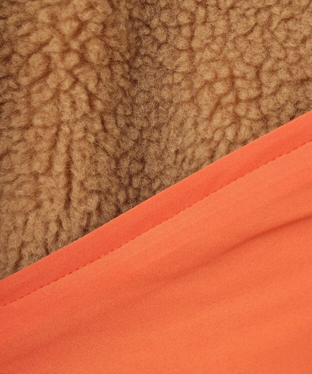 PW CIRCULUS 【WOMEN】【撥水/防風】リバーシブル ボア ジップアップ ブルゾン ベージュ×オレンジ