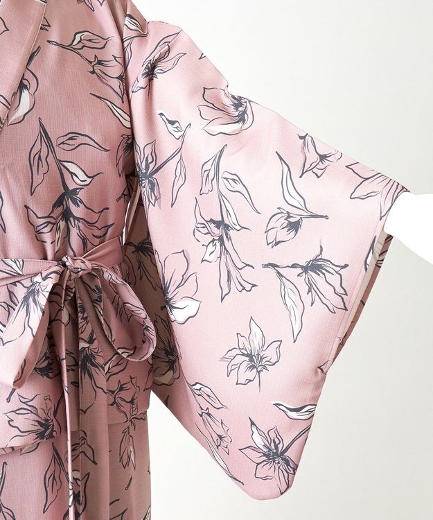 Feroux 【洗える・2WAY】 簡単着付け 浴衣 3点セット ピンク系4