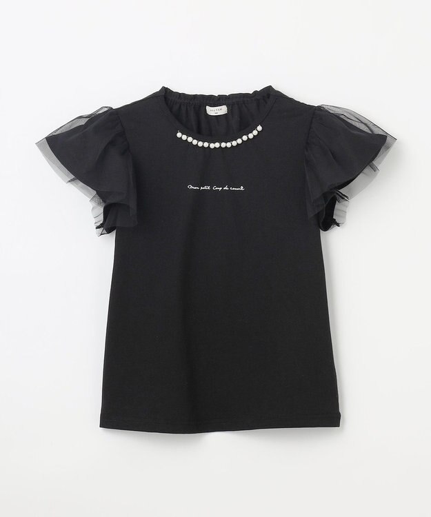 ANY KIDS ひんやりクール パールTシャツ ブラック