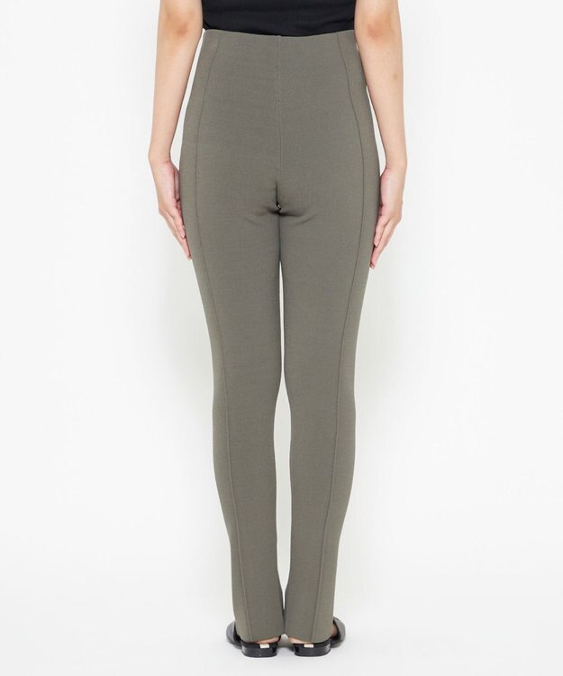 uncrave 【洗える】スムースニット レギンス（uncrave WHITE） カーキグレー