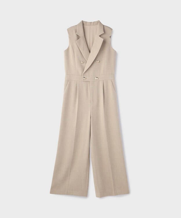 GRACE CONTINENTAL ツイードテーラーサロペット ベージュ