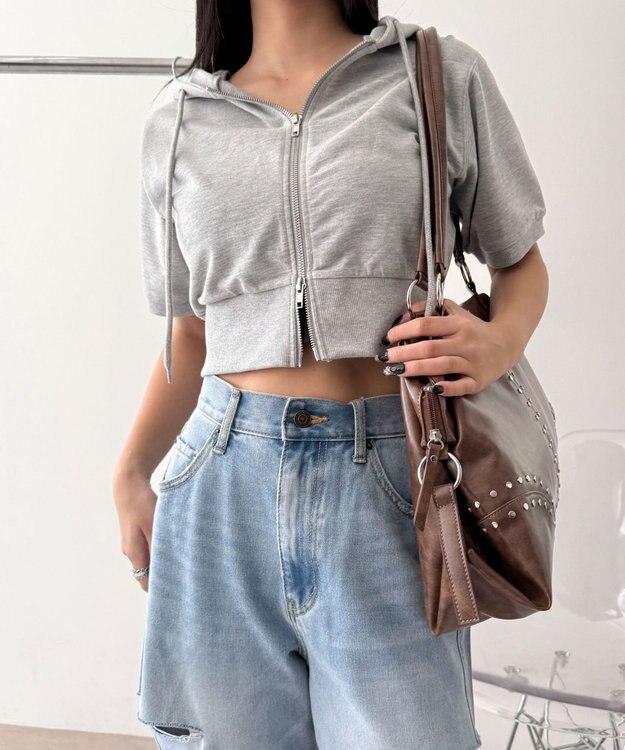 WEGO スタッズBIGボストン ブラウン