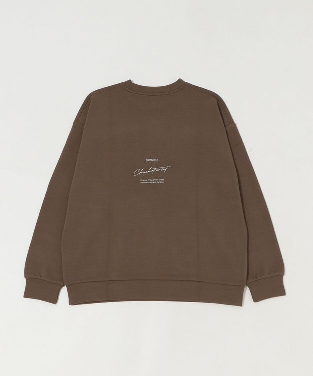 WEGO 【ユニセックス着用ITEM/2点SET/MLサイズ展開】アクセ付きフォトグラフィックプルオーバー ブラウン