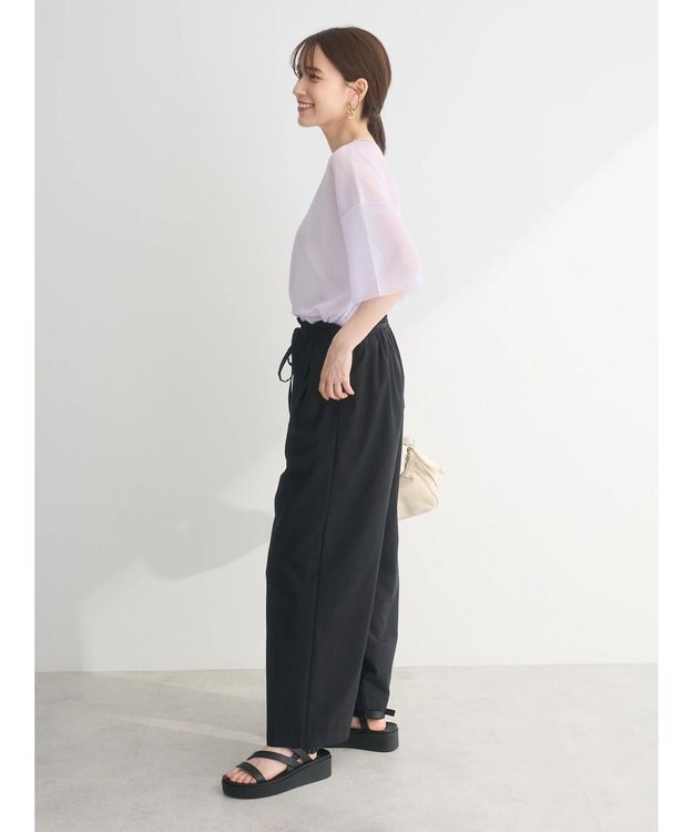 Green Parks シアーきらきらニットプルオーバー Purple