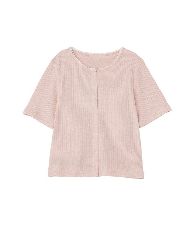 earth music&ecology チェーンリブラメカットソー Pink