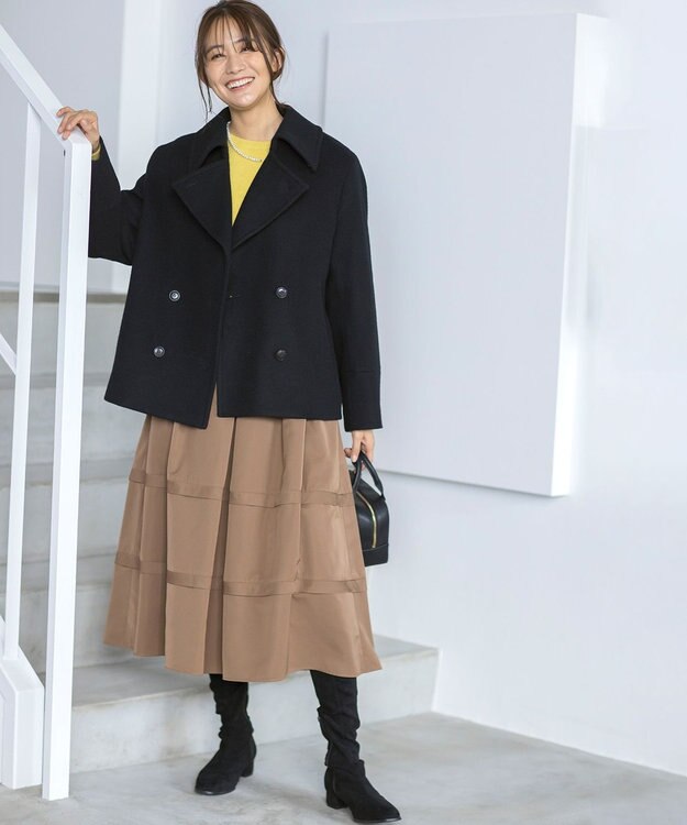 組曲 ショートビーバー ピーコート ブラック系