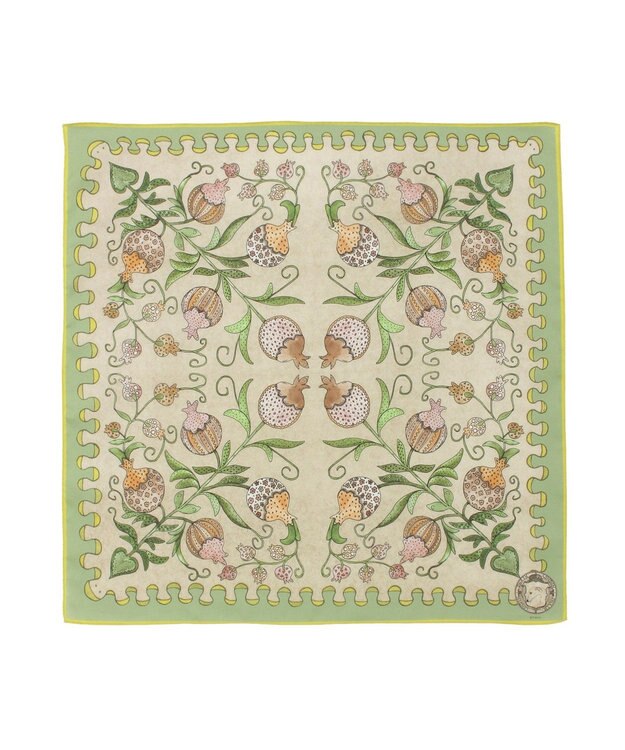 MOONBAT SWASH LONDON(スウォッシュロンドン） コットンハンカチーフ  BERRY 52×52 日本製 ライトグリーン