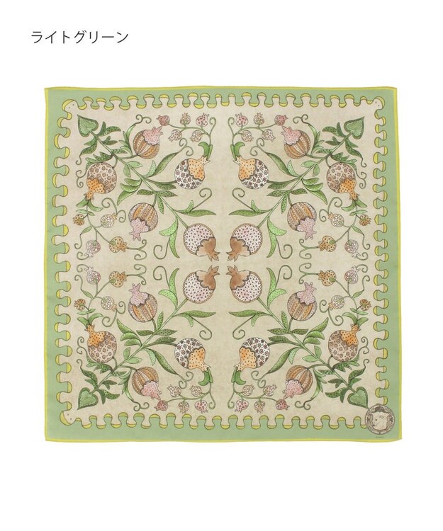 MOONBAT SWASH LONDON(スウォッシュロンドン） コットンハンカチーフ  BERRY 52×52 日本製 ライトグリーン